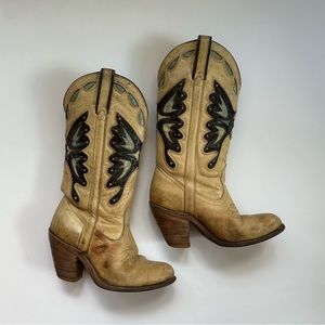 Vintage Miss Capezio Cowgirl Butterfly Boots